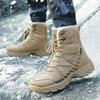 Marke Warme Plüsch Schneestiefel Hochschaft Wasserdicht Herrenstiefel Winter Wüstenstiefel Outdoor Rutschfest Stiefeletten Kampfstiefel