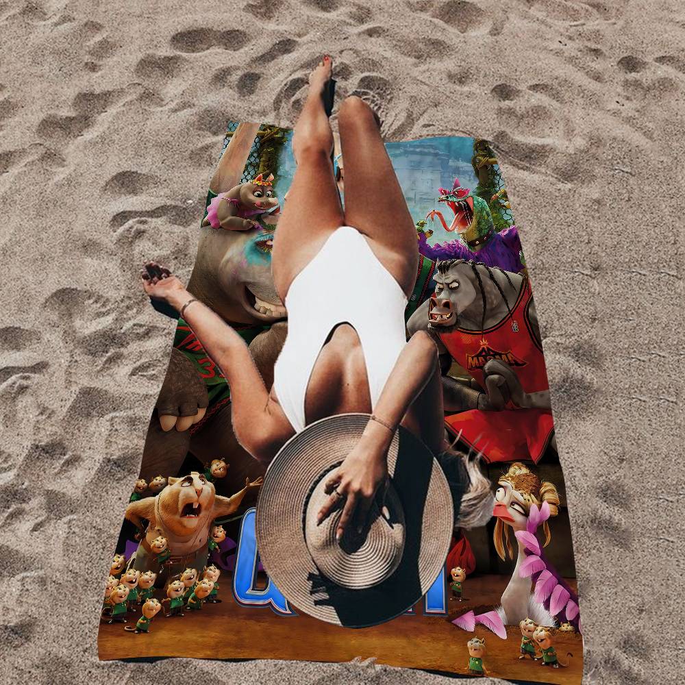 New Cartoon Anime G-Goat Beach Towel Colorful Bath Towels for Girl Microfiber Quick Dry Custom Sand Free Beach Yoga Spa Gym Pool