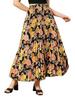 Women Floral Printed Polyester, Crepe Comfortable Maxi Skirt
