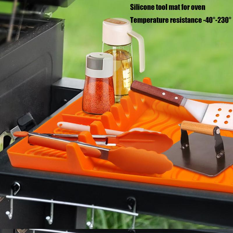 Silikon-Backofenmatte Seitenständer-Matte Backblech-Grillmatte Geeignet für Grillofen Outdoor-Picknicks