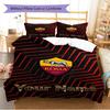 Set Biancheria da Letto Personalizzato con Logo AS Roma Copripiumino Federe Decorazione per la Casa Regalo (1 * copripiumino + 2 * federa, senza nucleo)