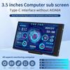 3,5 İnç IPS Tip-C İkincil Ekran Mini Bilgisayar USB Ekran CPU GPU RAM HDD Monitör Tutucu Metal Kasa ile Kullanım Yok AIDA64