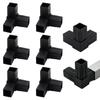 8lots Plastic Square Tube Joints Heavy Duty Square Pipe Fittings for Outdoor Indoor Furniture Greenhouse Frame Assembly