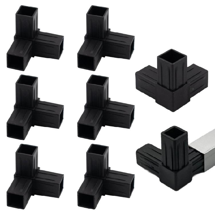 8lots Plastic Square Tube Joints Heavy Duty Square Pipe Fittings for Outdoor Indoor Furniture Greenhouse Frame Assembly