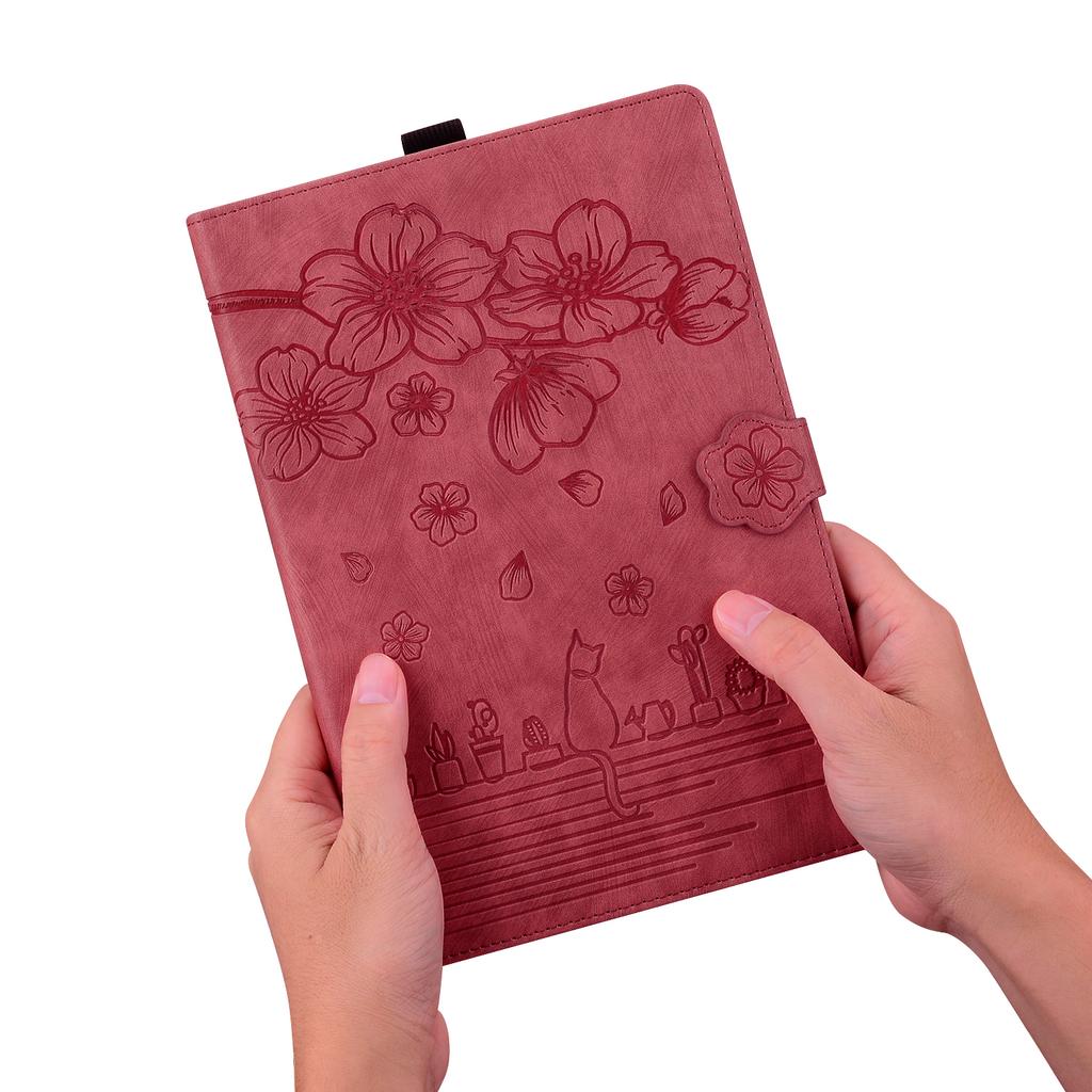 For Redmi Pad Pro 12.1 Inch 2024 Case Leather Wallet Cards Stand Tablet Cover Flowe Cats Case for Xiaomi Poco Pad 12.1 Cover