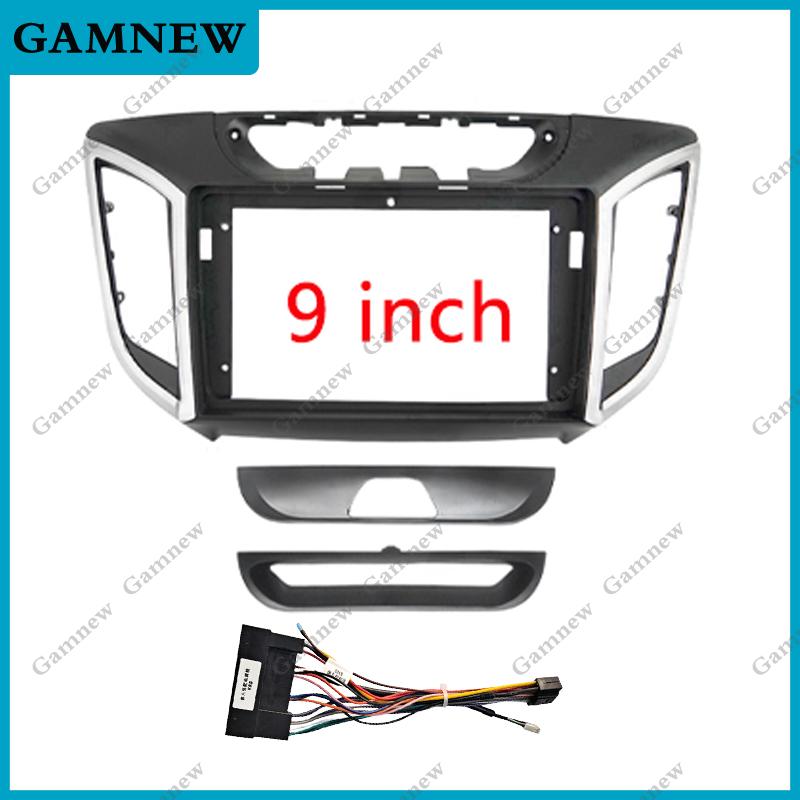 Car Audio Fascia Frame Adapter For Hyundai IX25 Creta 2014-2019 9" 10.1" Big Screen 2DIN Dash Fitting Panel Frame Kit