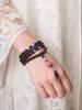 Small-Leaf Rosewood Buddhist Beads Bracelet - 0.8 Multiloop for Men & Women