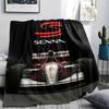 Ayrton Senna Muster Flanelldecke, Hohe Qualität, Bequem für alle Jahreszeiten, Heimdekoration, Wärme und Komfort, Perfekt für Geschenke.