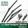 For Opel Insignia Sports Tourer I 2008-2017 2009 Wiper Front&Rear Wiper Blades Windshield Windscreen Window Brushes 24"+18"+12