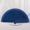 Wooden Folding Fan Solid Color Chinese Japanese Style Hand Fan Portable Wedding Dance Party Decorative Handheld Fan