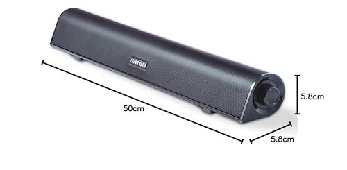 CROWD AUDIO Kabelloser Stereo-Lautsprecher SP-02 50cm | Bluetooth Soundbar mit Fernbedienung, USB-betrieben, Bassreflex, PC-Lautsprecher, Gaming, Freisprecheinrichtung
