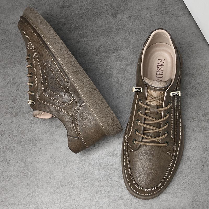 High Quality New Men's Sports Shoes Slip Resistant Versatile Men's Hiking Shoes Genuine Leather Work Shoes Free Delivery