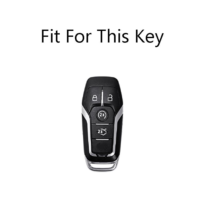 Zinc Alloy Car Remote Key Fob Cover Case Keychain Holder For Ford Fusion Mondeo Mustang F-150 Explorer Edge 2016 2017 2018 2019