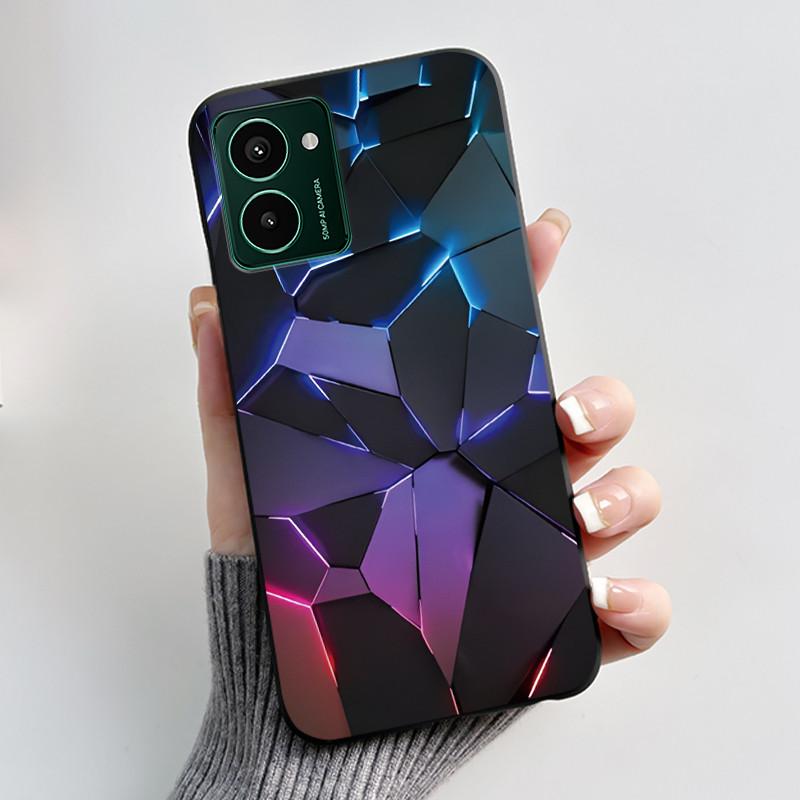 Custodia Nera Per Nokia HMD Pulse Pro/ HMD Pulse/HMD Pulse Plus Antigraffio Morbida Gelatina Custodia Gatto Nero Su Nuvole Rosa
