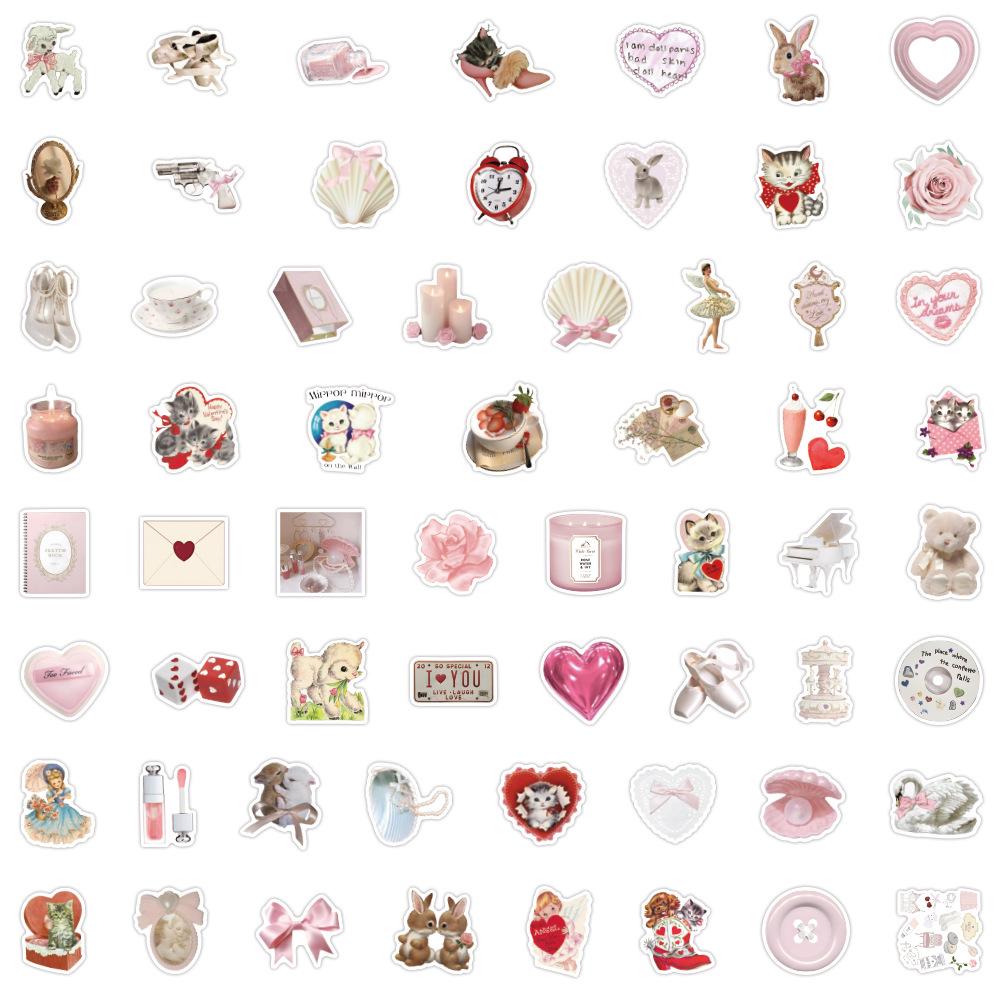 120 Coquette Cute Graffiti Stickers for Car, Notebook, and Luggage Decoration