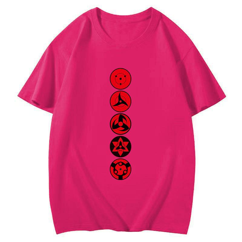 Japanese Anime Naruto Uchiha Itachi Print T Shirt Cotton Short Sleeve Unisex Couple Streetwear Tops