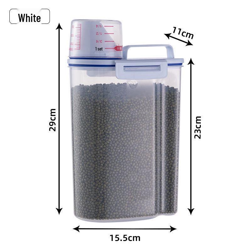 Transparent Airtight Noodle Storage Jar - Food Grade Plastic Spaghetti Organizer with Hanging Compartment