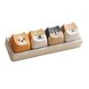 Backpack Pendant Puppy Keychain Shiba Inu Keycap Keychain Creative Keyboard Key Ring  Kids Toy