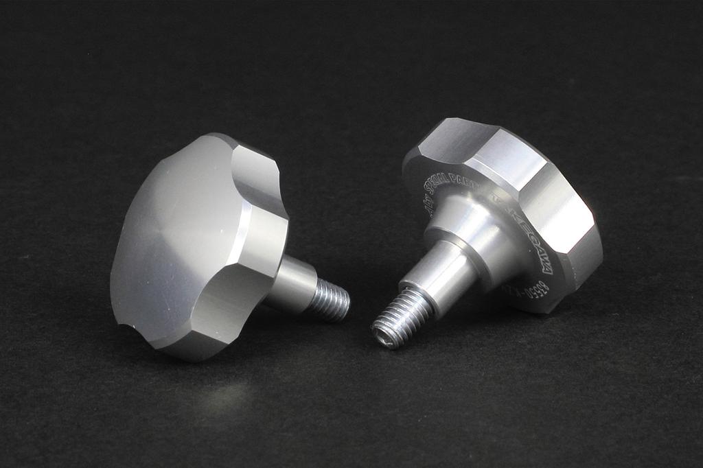 Special Parts Takegawa Side Cover Knob Type 2 Silver Super Cub 50/50 Pro/110/110 Pro 09-11-0178