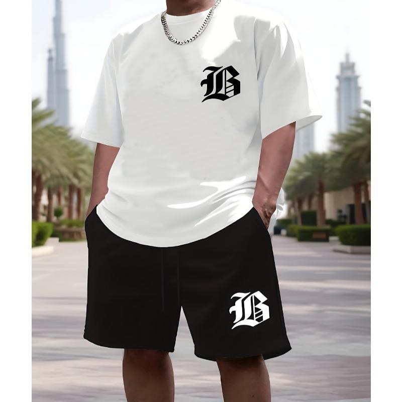 Letni Nowy Garnitur Męski to Casualowy i Modny Strój Outdoorowy z Nadrukiem 3D o Prostej Stylistyce