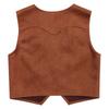 Kids Boys Western Cowboy Cowgirl Vest Halloween Holiday Carnival Party Dress Up Role Play Cosplay Jacket
