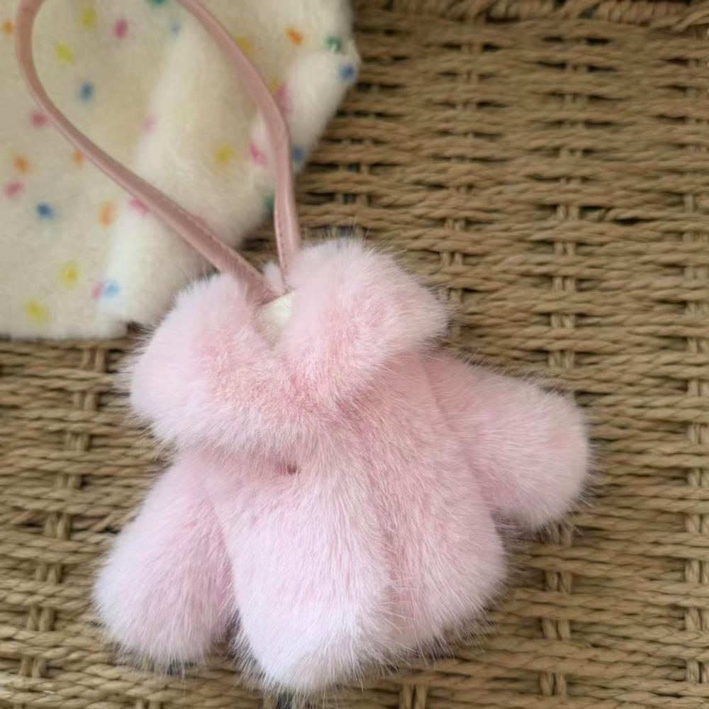Fashion Faux Rabbit Fur Bag Charm Clothing Shape Soft Key Decoration Backpack Decoration Women Accessories