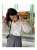 Sicilian Autumn Rhapsody French Lace Collar Shirt for Petite Women