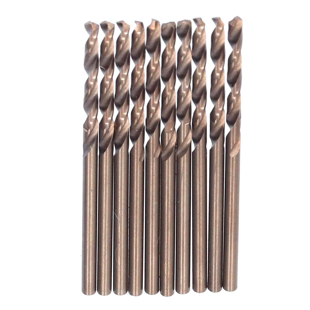 10Pcs Twist Drill Bits Straight Shank HSS Hole Processing Hardware Manual Tools 2mm