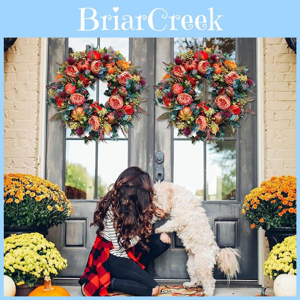 Eye-catching Thanksgiving Day Christmas Wreath Ornament For Home Decoration