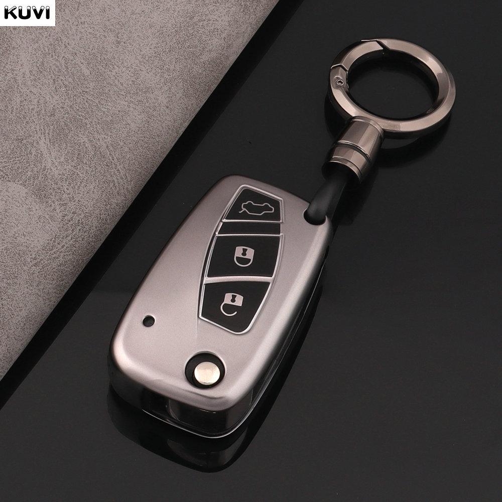 New TPU Car Flip Key Case Cover for FIAT 500 Panda Stilo Ducato Punto Doblo Bravo 3 Buttons Protected Holder Fob Bag Accessories