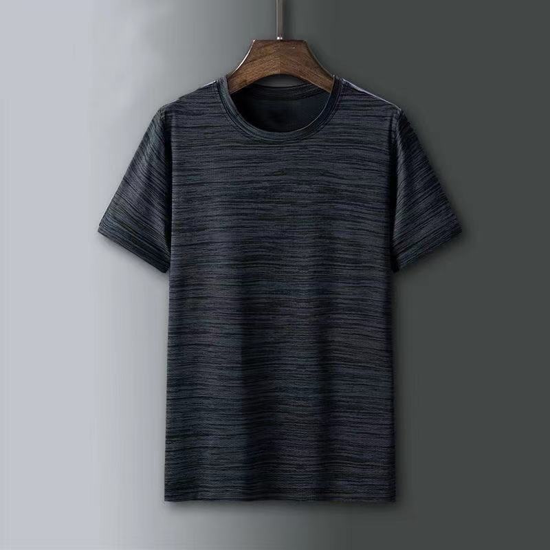 [Ice Silk Short Sleeve] Summer Men s Short Sleeve Mesh T-Shirt Ice Silk Quick-Drying Men s Large Size Loose Top M