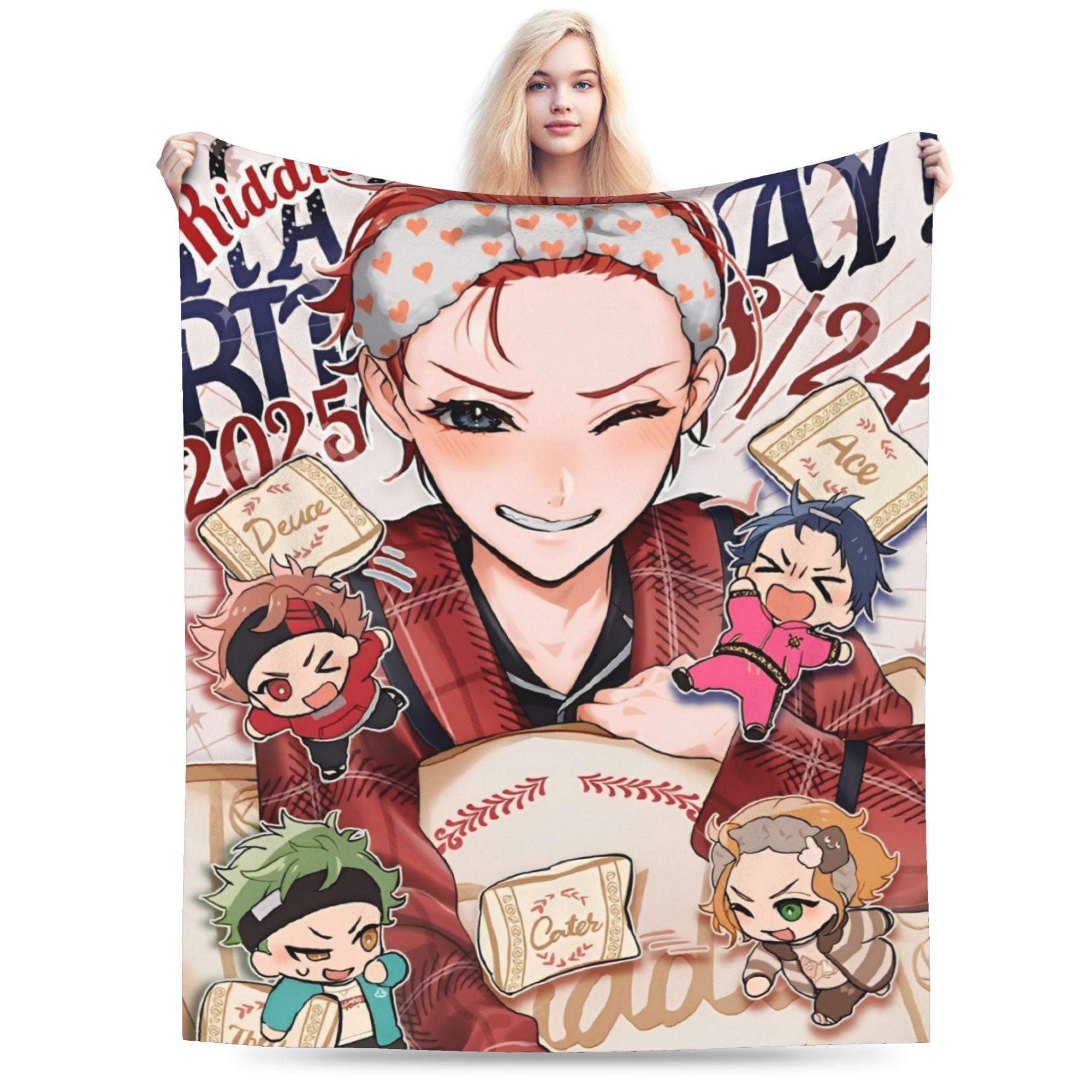 

Twisted-Wonderland the Animation Anime Blankets Flannel Cozy Super Soft Throw Blankets for Bedding Rug Piece 75cmx90cm