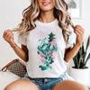 Japanese Pagoda Mountains Cherry Blossom Womens Graphic Tee Asian Culture