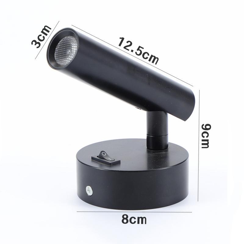 3W Nordic LED Reading Wall Lamp With Switch Foldable And Rotatable Hotel Sconce Bedside Bedroom Wall Mounted Spotlight 110V/220V