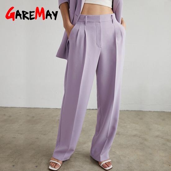 Trajes de pantalón ancho de mujer Otoño Vintage Office Wear Straight Pant  apilado Elegante suelto Casual Oversize Pants para mujeres comprar a buen  precio — entrega gratuita, reseñas reales con fotos — Joom
