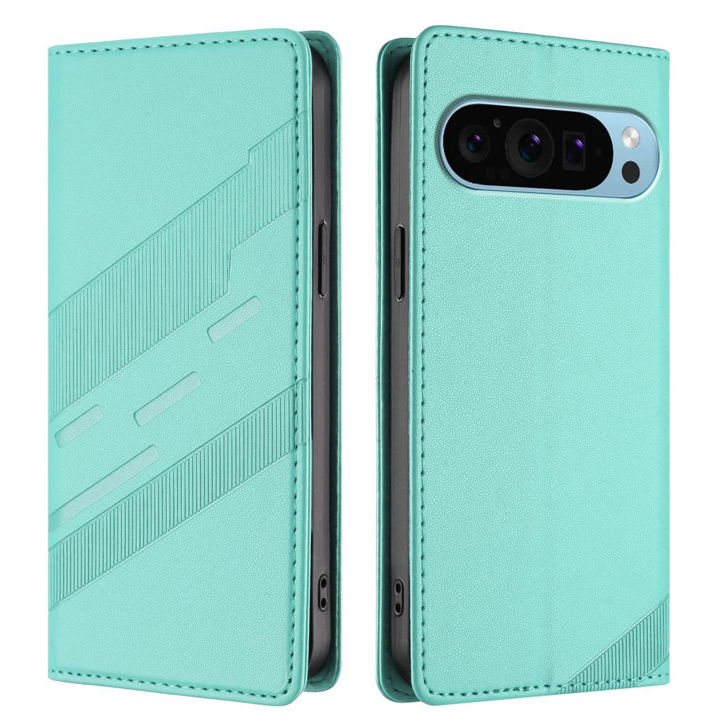 For Google Pixel 9 Pro Phone Cases Punk Style Imprinted Wallet Stand Leather Cover
