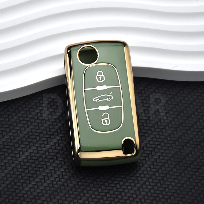 For Citroen C2 C3 C4 C5 C6 C8 for Peugeot 107 207 307 307S 308 407 607 TPU 2 3 Buttons Car Remote Key Case Cover