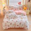 Winter Flannel Duvet Cover Rainbow Dual-color Soft Warm Quilt Cover Cozy Thick Comforter Cover for Adults Children Queen King