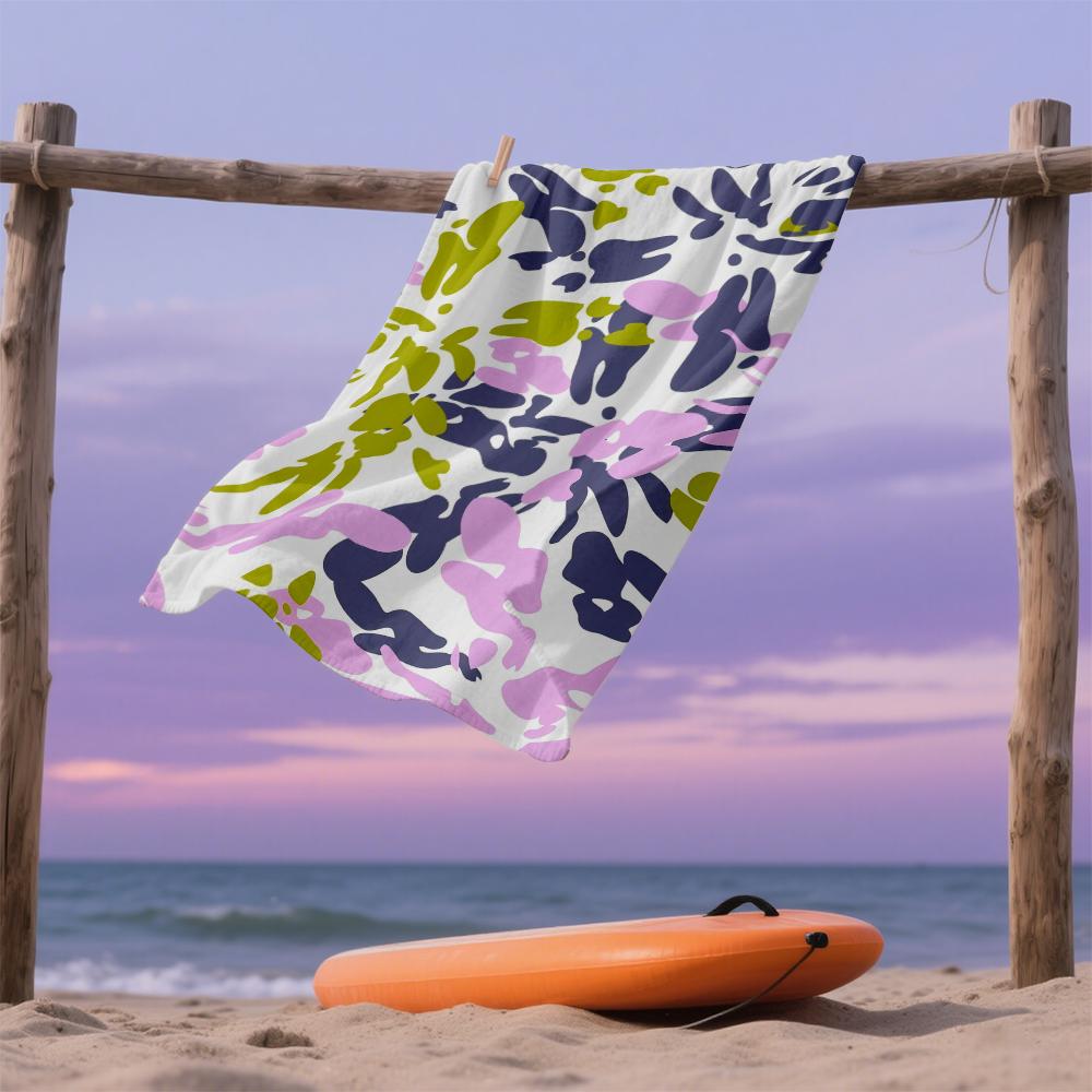 Modern Abstract Charm Oversized Microfiber Beach Towel Sand Proof Quick Dry, Absorbent for Swimming Pool Travel Camping