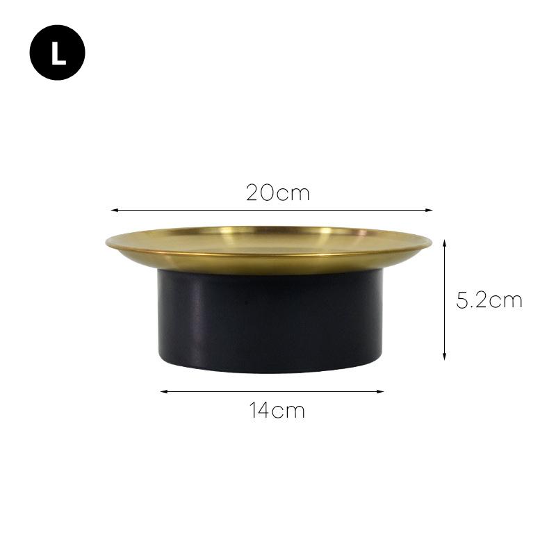 Fruit Plate Cosmetics Tray Keys Storage Box Desktop Sundries Tank with Metal Cover Pantry Organizer Snacks Dishes Home Decor