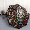 1pc Wolf Mandala Automatic Open/Close Umbrella - Portable Collapsible Umbrella with 8-Rib Stability, Fashion Lovers Yy251017104