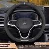 Carbon fiber Leather Car Steering Wheel Cover For Volkswagen T-ROC T-Cross Touareg Polo Passat Golf 5 GTI Beetle Magotan Tiguan
