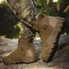 Men's Mid-Calf Tactical Combat Boots for Outdoor Hiking and Mountaineering - Anti-Kick Protection