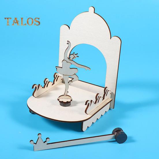 1 Sada DIY Magnetická Baletka Modelová Stavebnice Ručně Vyráběné Dřevěné Puzzle Taneční Pódium Stavební Řemesla Dětská STEM Vzdělávací Vědecký Experiment Hračka