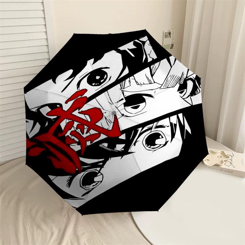 

1PC Anime Manga Automatic Open/Close Umbrella with Windproof, 8-Rib Sturdy Canopy, Durable Ribs, Fashionable Design,1250A