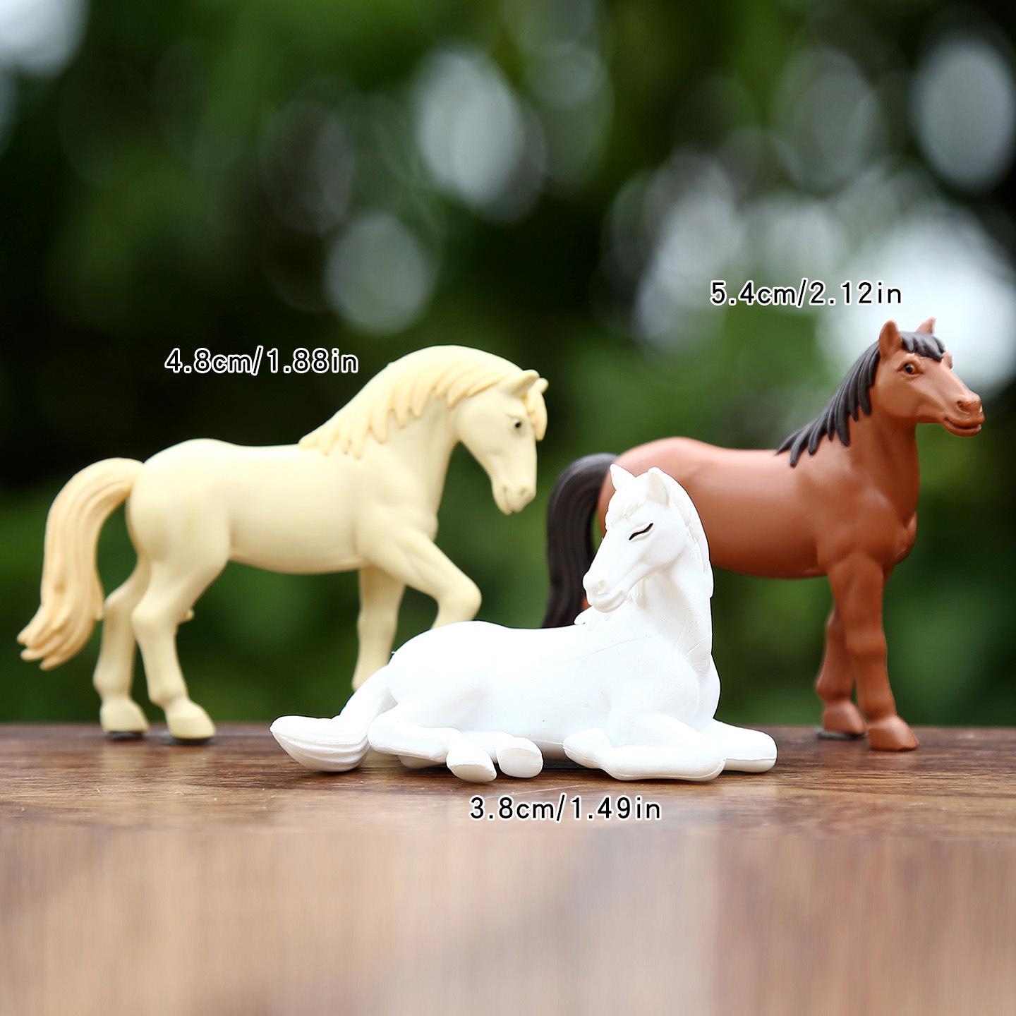 Galloping Horse Bonsai Model: Three Pose Animal Ornaments Three Small Horses
