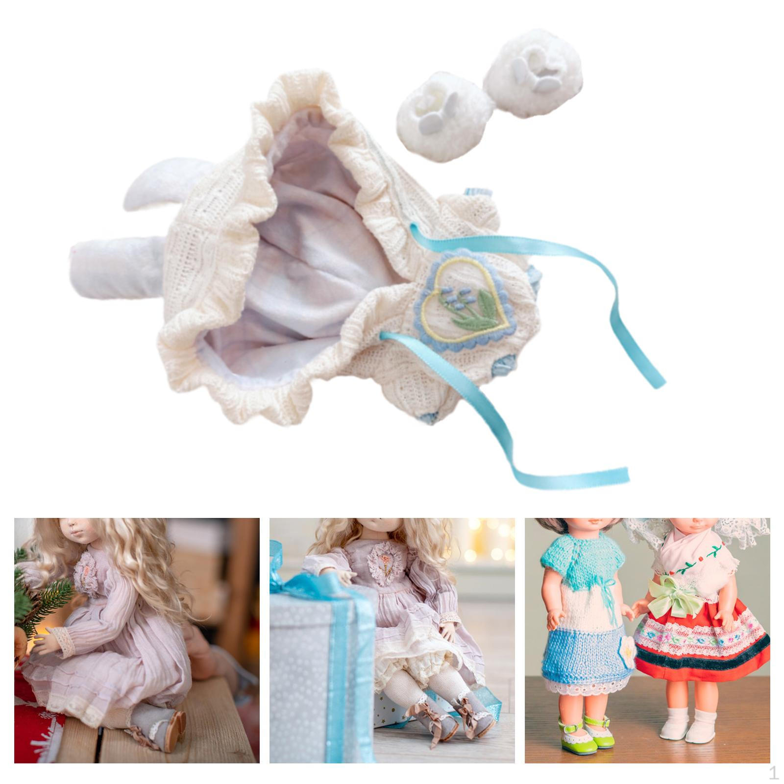 

Adorable Plush Doll Costume Set with Coordinating Footwear for Children s Birthday Celebration синий