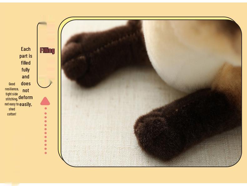 Realistic Plush Cat Figurine Toy