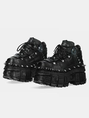 2025 Neue Punk-Stil Damen Schuhe Schnürschuhe Absatzhöhe 10CM Plateau Schuhe Frau Metalldekor Damen Sneakers Gothic Knöchel Rock Stiefel