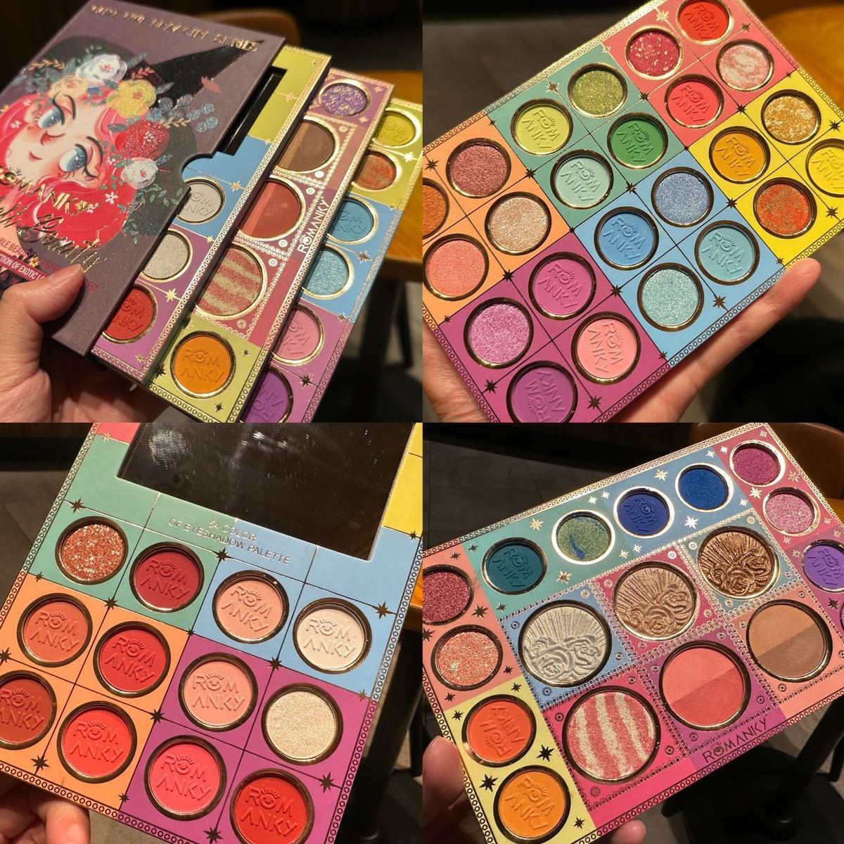 

Многослойная 54-цветная палитра теней для век, косплей, сценический макияж, перламутровый матовый многоцветный, ярких цветов